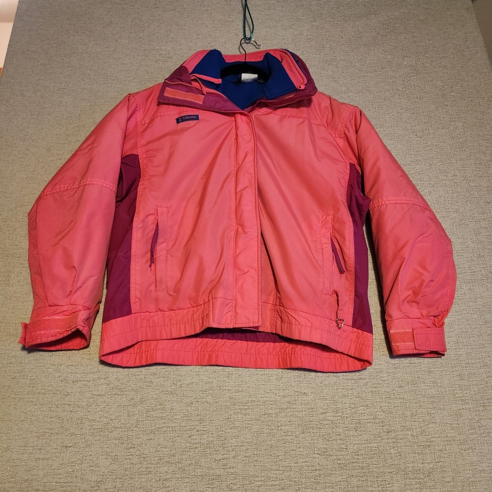 Columbia Bugaboo Jacket Women L Pink Purple 3-in-1 Vintage 90s Fleece Liner